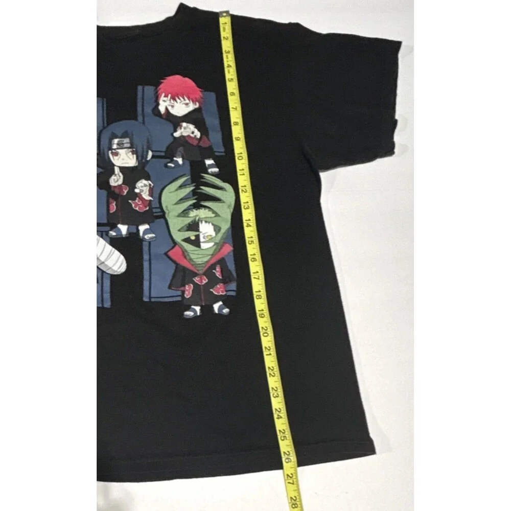 Ripple Junction Men’s L Naruto Shippuden Itachi Uchiha & Gaara Black Graphic Tee